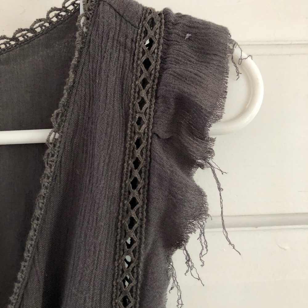 Free People Charcoal Lace Boho Romper - Picture 8 of 8